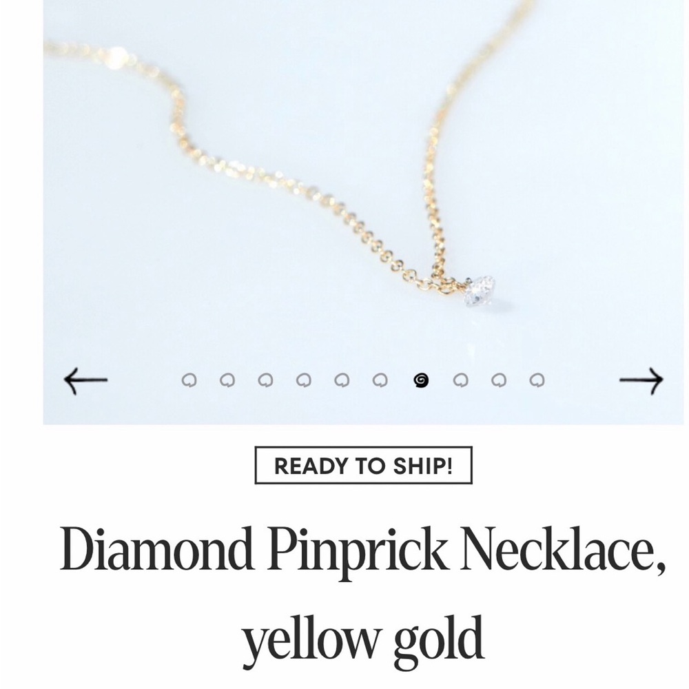 Catbird Diamond Pinprick Necklace -Gold - Picture 6 of 10